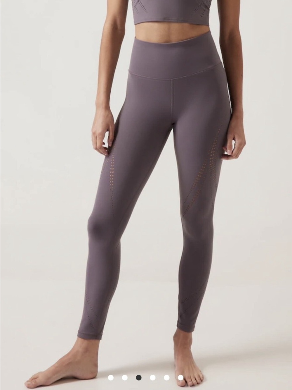 Athleta Purple Elation Lasercut Tights Size Small Women’s